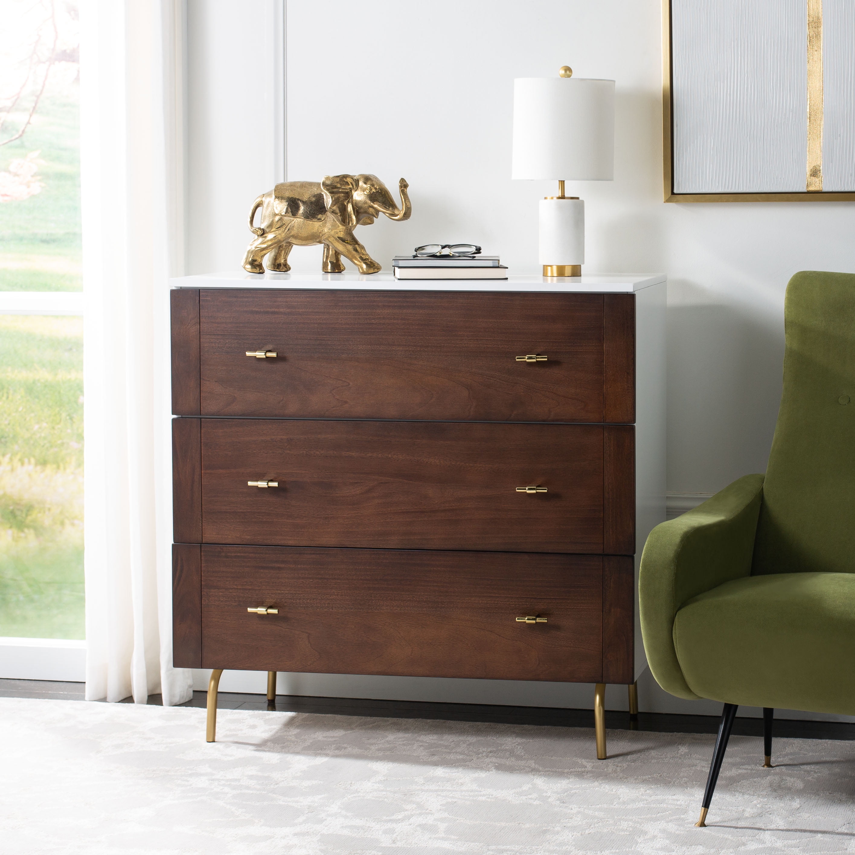 retro modern dresser Mid-Century Modern Dresser - Solid Wood