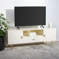 thumbnail image 1 of SAFAVIEH Genevieve Modern Storage TV Stand, Cream/White Washed (54 in. W x 15.7 in. D x 19.7 in. H), 1 of 7