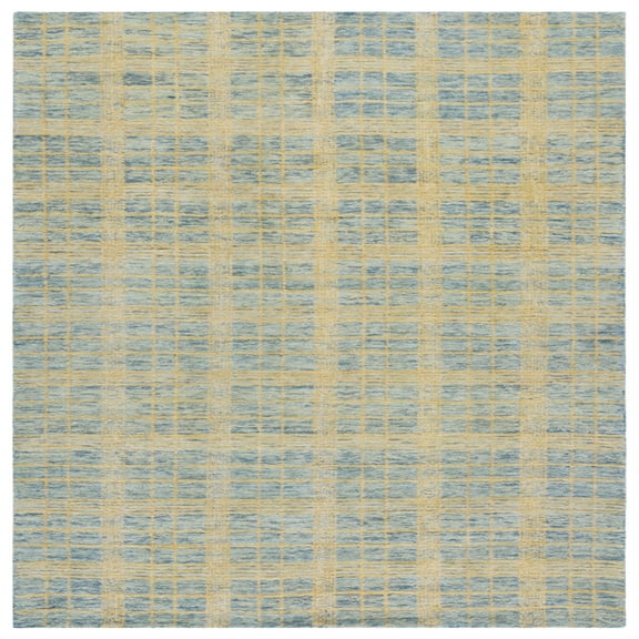 SAFAVIEH Genre Amilia Distressed Area Rug, Blue/Ivory, 6' x 6' Square