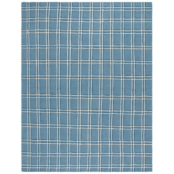 SAFAVIEH Genre Darien Geometric Area Rug, Blue/Ivory, 9' x 12'