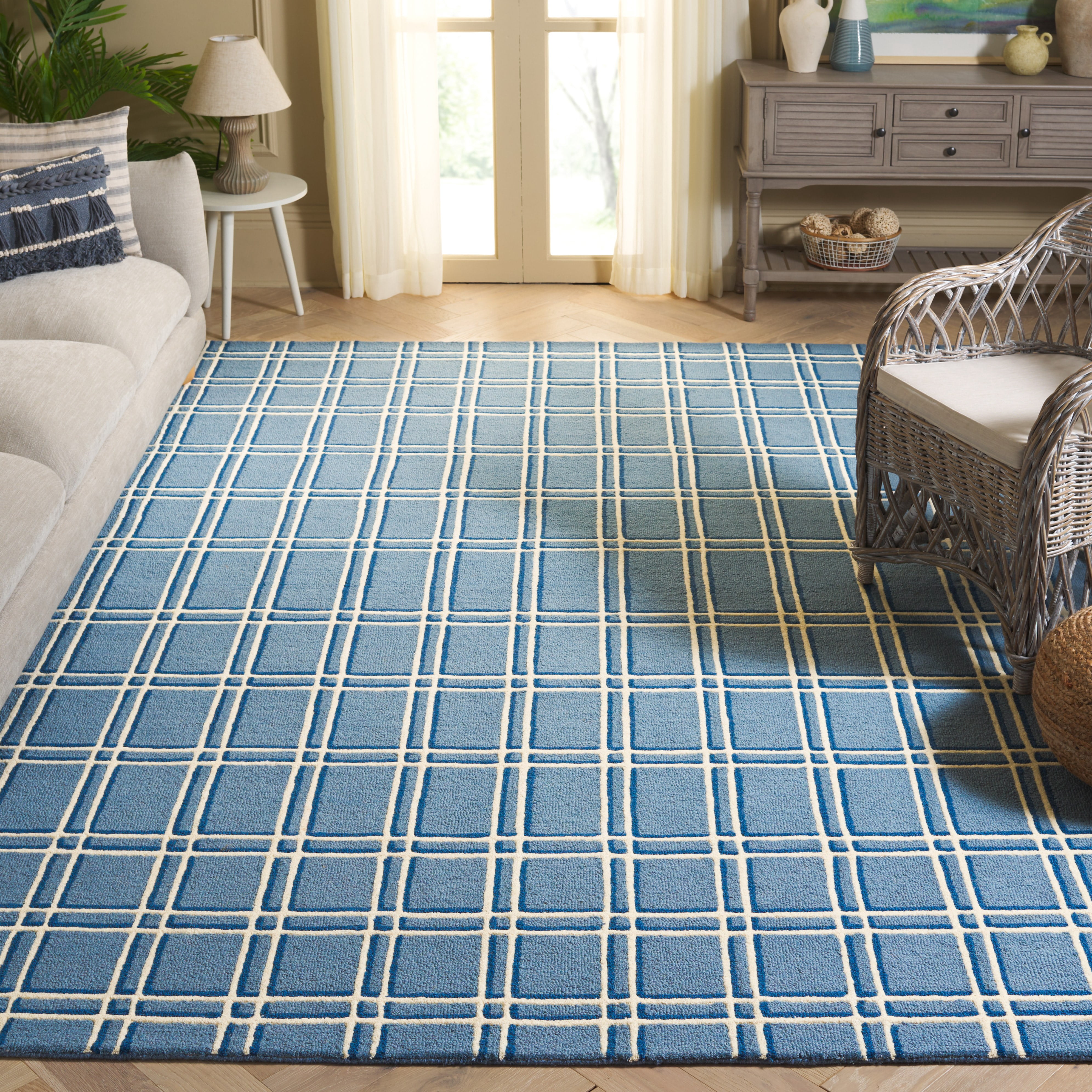 Safavieh Genre Darien Geometric Area Rug, Blue/Ivory, 9' x 12'