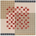 thumbnail image 1 of SAFAVIEH Genre Deidra Geometric Area Rug, Gray/Red, 6' x 6' Square, 1 of 7