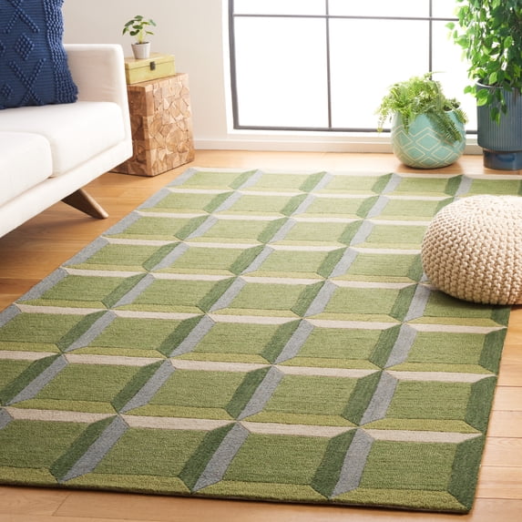 Safavieh Genre Imogene Geometric Area Rug, Green/Beige, 3' x 5'