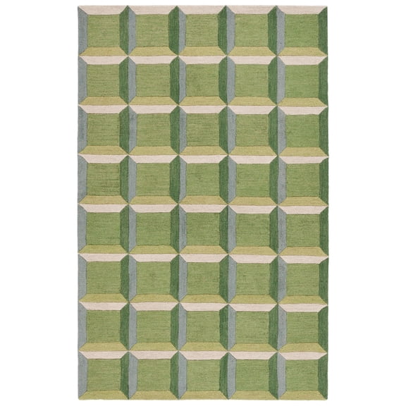SAFAVIEH Genre Imogene Geometric Area Rug, Green/Beige, 5' x 8'