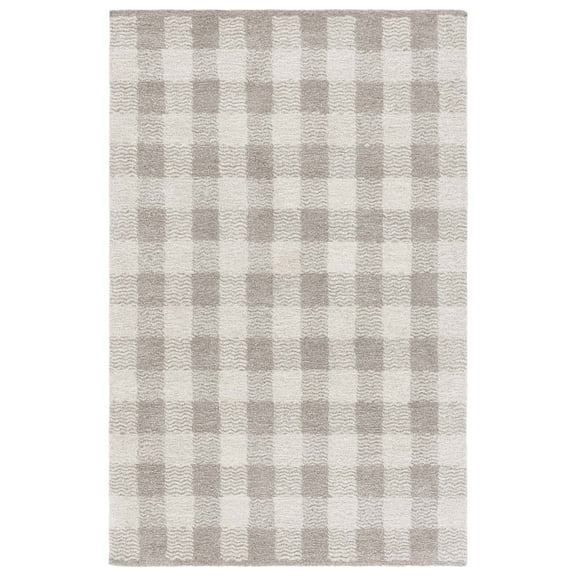 SAFAVIEH Genre Isibeal Plaid Area Rug, Gray/Ivory, 3' x 5'