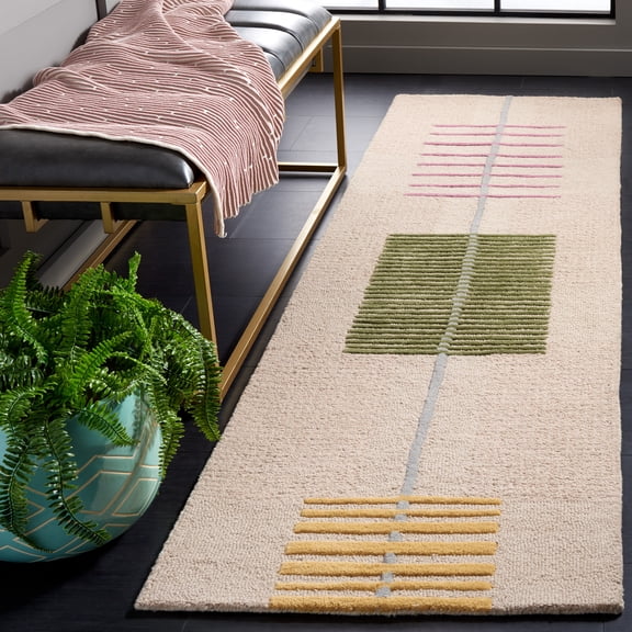 Safavieh Genre Jason Geometric Runner Rug, Beige/Green, 2'3" x 8'