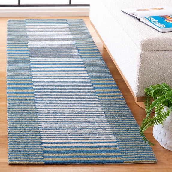 Safavieh Genre Luis Geometric Runner Rug, Blue/Ivory, 2'3" x 8'