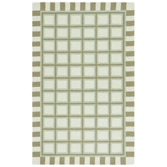 SAFAVIEH Genre Millard Geometric Area Rug, Green/Ivory, 5' x 8'