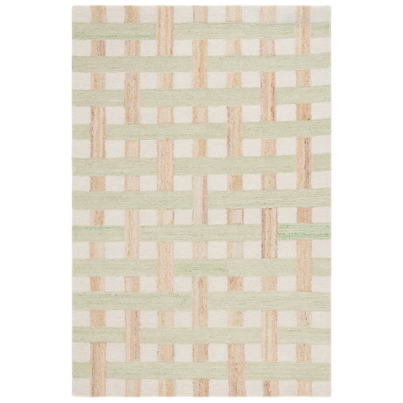 SAFAVIEH Genre Mirko Geometric Area Rug, Green/Ivory, 3' x 5'