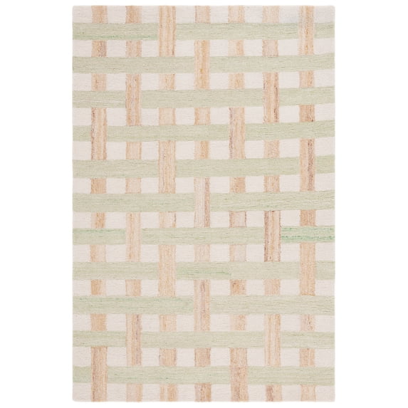 SAFAVIEH Genre Mirko Geometric Area Rug, Green/Ivory, 3' x 5'