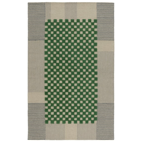 SAFAVIEH Genre Nanette Geometric Area Rug, Grey/Green, 4' x 6'