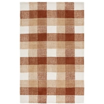 SAFAVIEH Genre Regius Plaid Area Rug, Ivory/Rust, 8' x 10'