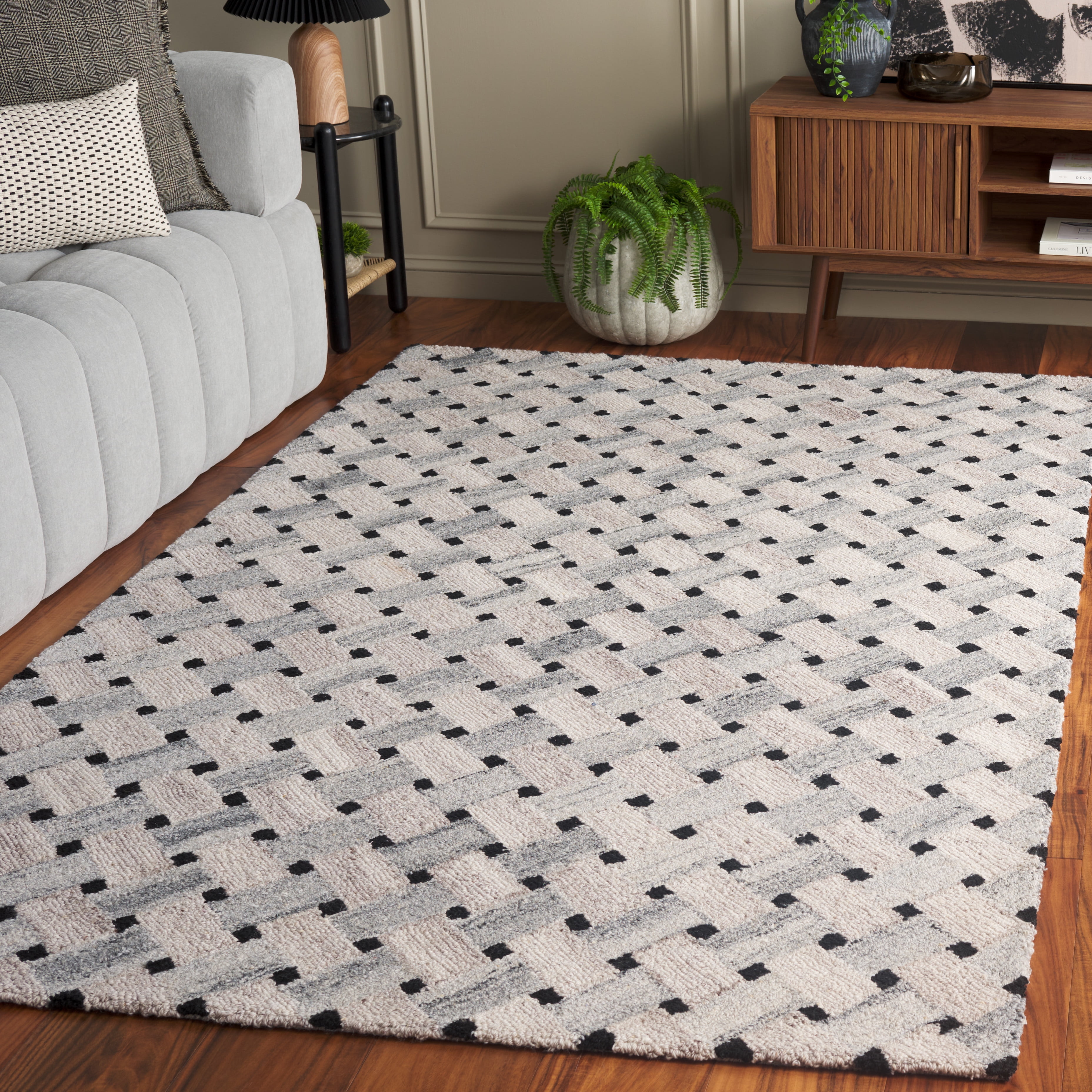 Safavieh Genre Roza Geometric Area Rug, Gray/Brown, 5' x 8'