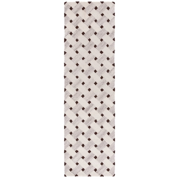 Safavieh Genre Roza Geometric Runner Rug, Ivory/Brown, 2'3" x 8'