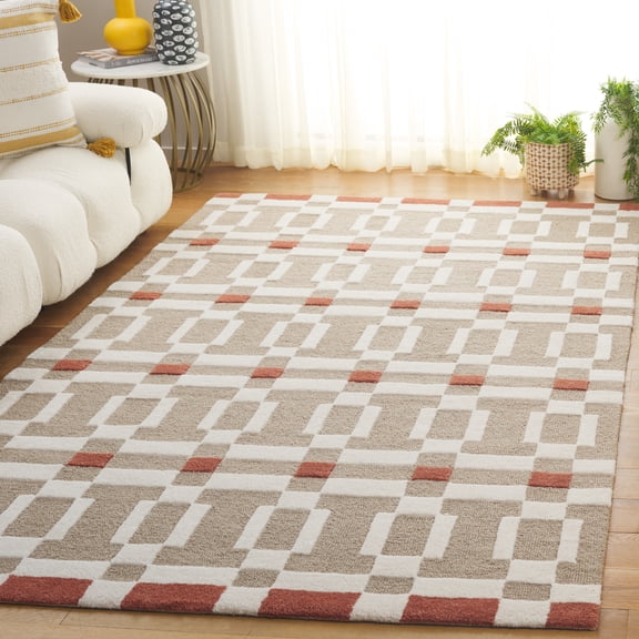Safavieh Genre Taylan Geometric Area Rug, Ivory/Beige, 6' x 6' Square