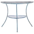 thumbnail image 1 of SAFAVIEH Genson Outdoor Patio Semi Circle End Table, Antique Blue, 1 of 11