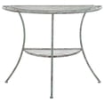 thumbnail image 1 of SAFAVIEH Genson Outdoor Patio Semi Circle End Table, Antique Green, 1 of 12