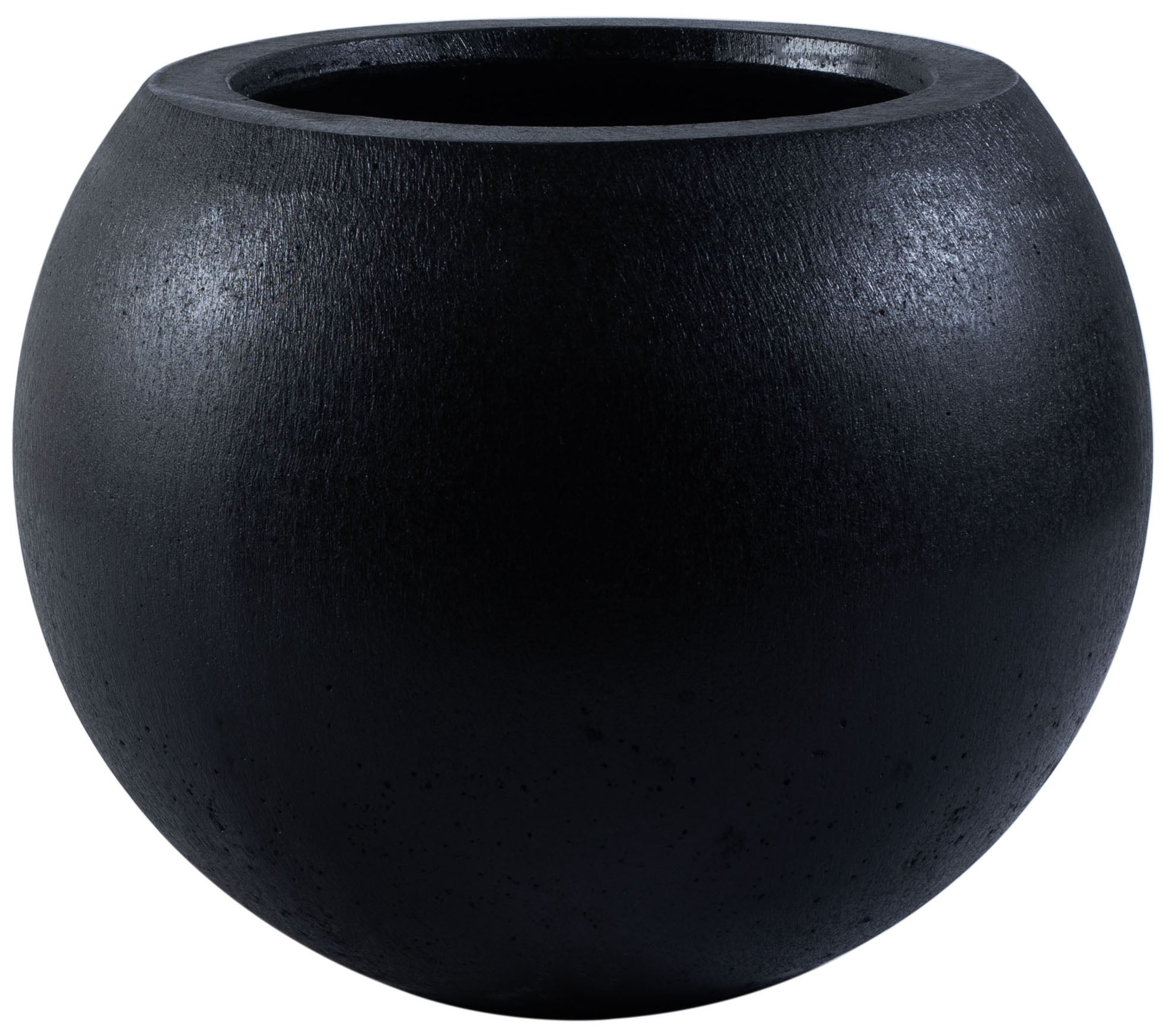 SAFAVIEH Gerand Concrete Modern Solid Round Patio Planter, Black