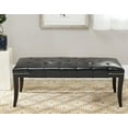 thumbnail image 1 of SAFAVIEH Gibbons Classic Glam Upholstered Bench w/ Nail Heads, Black, 1 of 6