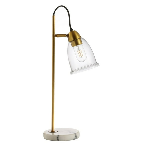 SAFAVIEH Gibson Classic 22 in. Table Lamp with USB Port, White/Gold