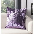 thumbnail image 1 of SAFAVIEH Gili 18" x 18" Distressed Solid Plush Pillow, Light Purple, 1 of 5