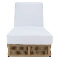 thumbnail image 1 of SAFAVIEH Gillian Outdoor Patio Sunlounger, Tan/White, 1 of 15