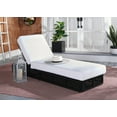 thumbnail image 1 of SAFAVIEH Gillian Outdoor Patio Sunlounger, White/Black, 1 of 15