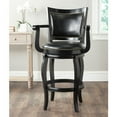 thumbnail image 1 of SAFAVIEH Gitano 46" Bicast Leather Bastool, Black/Black, 1 of 4