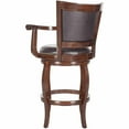 thumbnail image 1 of SAFAVIEH Gitano 46" Bicast Leather Bastool, Espresso/Brown, 1 of 4