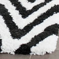 thumbnail image 1 of SAFAVIEH Giuseppe Chevron Shag Area Rug, Ivory/Black, 3' x 5', 1 of 10