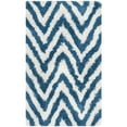 thumbnail image 1 of SAFAVIEH Giuseppe Chevron Shag Area Rug, Ivory/Blue, 2'6" x 4', 1 of 11