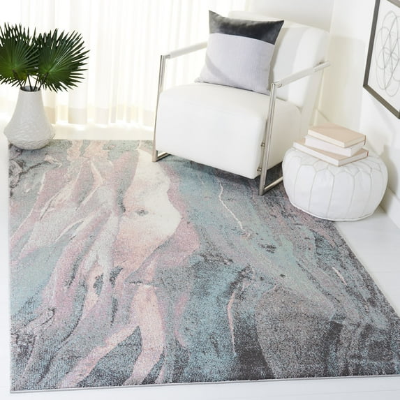 Safavieh Glacier Aleesha Geometric Area Rug, Pink/Blue, 4' x 6'