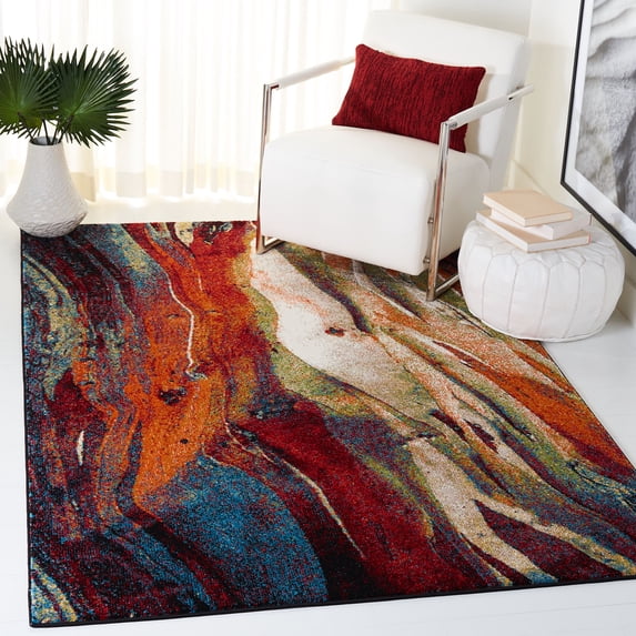 Safavieh Glacier Aleesha Geometric Area Rug, Red/Green, 2'3" x 4'