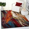 thumbnail image 1 of Safavieh Glacier Aleesha Geometric Area Rug, Red/Green, 3' x 3' Square, 1 of 10