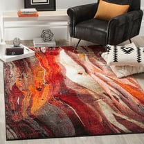 SAFAVIEH Glacier Aleesha Geometric Area Rug, Red/Multi, 2'7" x 5'