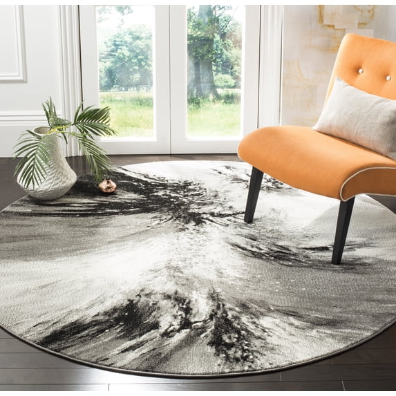 Safavieh Glacier Katelynn Abstract Area Rug, Gray/Multi, 3' x 3' Round