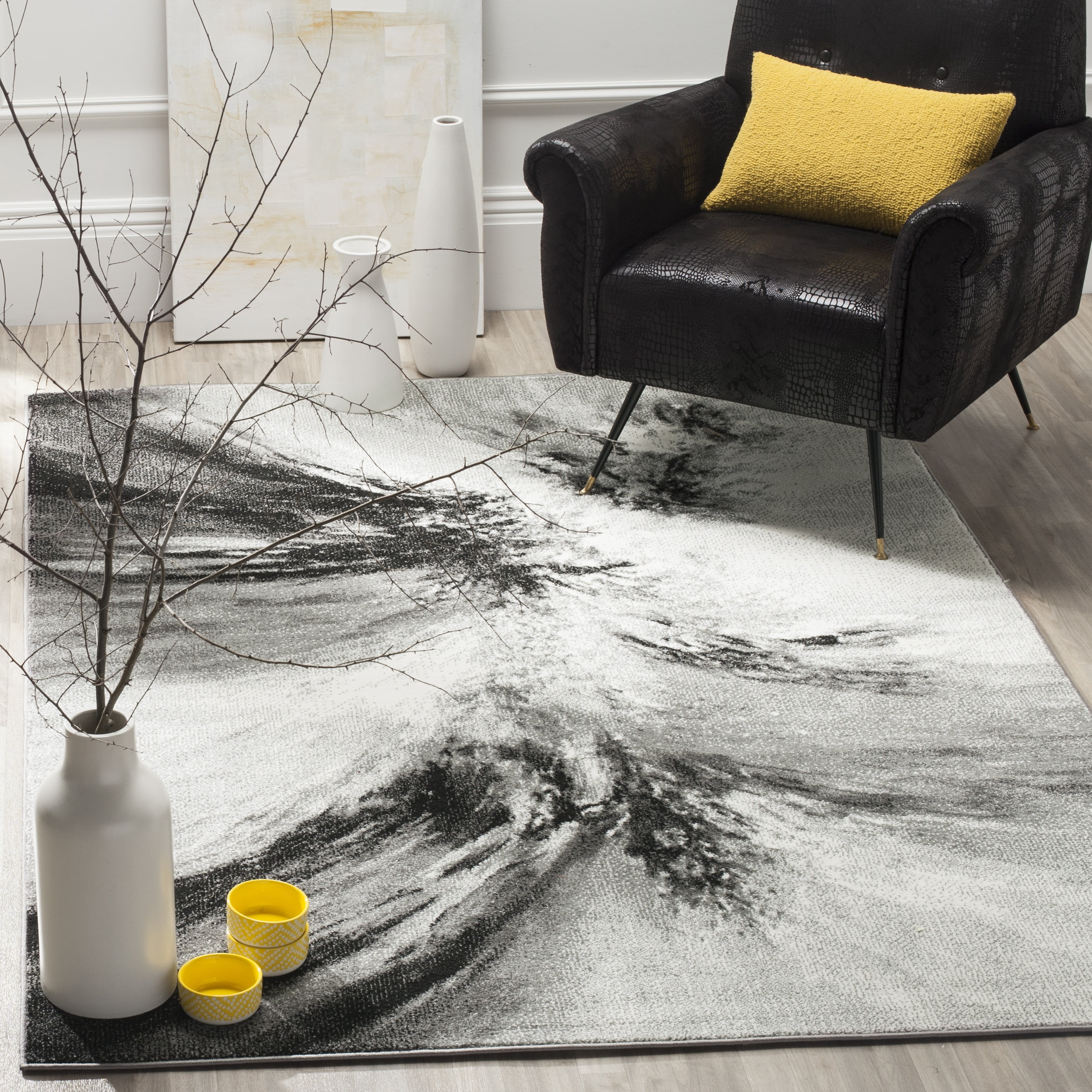 Safavieh Glacier Katelynn Abstract Area Rug, Gray/Multi, 5'3" x 5'3" Square