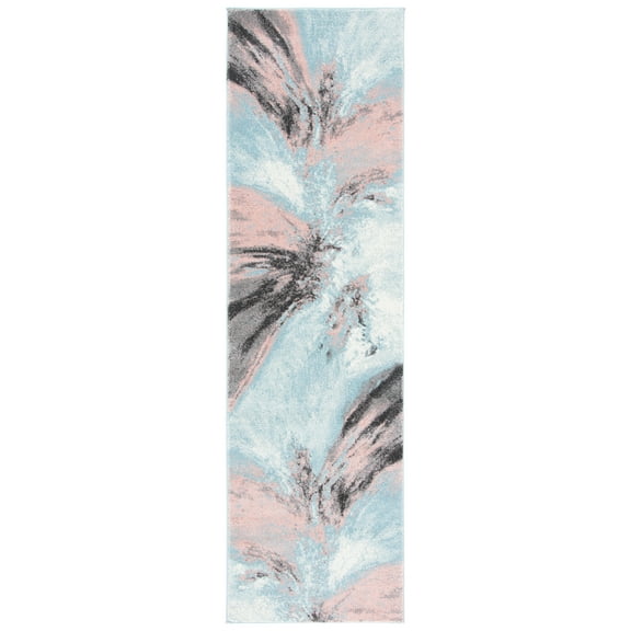 SAFAVIEH Glacier Katelynn Abstract Runner Rug, Pink/Blue, 2'3" x 18'