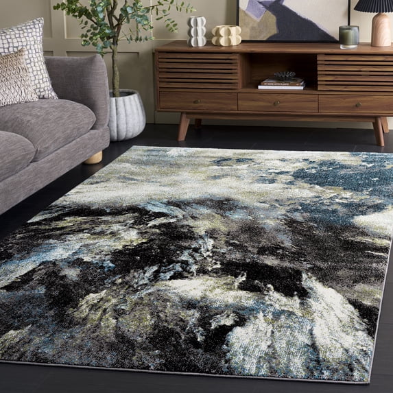 Safavieh Glacier Landen Abstract Area Rug, Blue/Multi, 2'3" x 4'