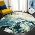 thumbnail image 1 of Safavieh Glacier Landen Abstract Area Rug, Navy/Green, 3' x 3' Round, 1 of 10