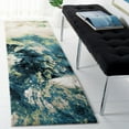 thumbnail image 1 of Safavieh Glacier Landen Abstract Runner Rug, Navy/Green, 2'3" x 16', 1 of 10