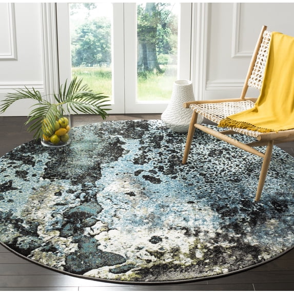 Safavieh Glacier Malanie Geometric Area Rug, Blue/Multi, 3' x 3' Round