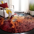 thumbnail image 1 of Safavieh Glacier Malanie Geometric Area Rug, Red/Orange, 5'3" x 5'3" Round, 1 of 10