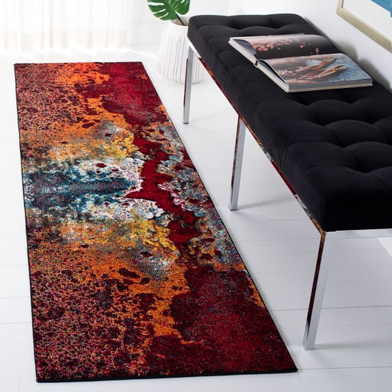 Safavieh Glacier Malanie Geometric Runner Rug, Red/Orange, 2'3" x 6'