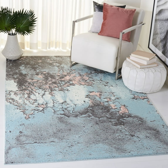 Safavieh Glacier Nazca Geometric Area Rug, Blue/Pink, 2'7" x 5'