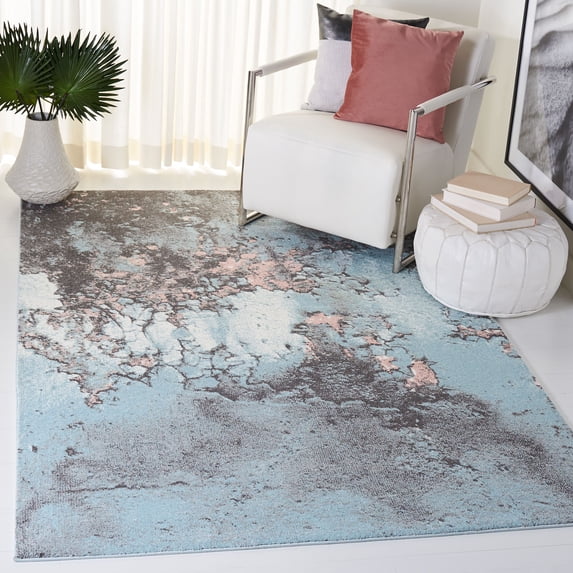 Safavieh Glacier Nazca Geometric Area Rug, Blue/Pink, 4' x 6'