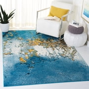 Safavieh Glacier Nazca Geometric Area Rug, Blue/Gold, 2'3" x 4'