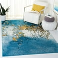 thumbnail image 1 of Safavieh Glacier Nazca Geometric Area Rug, Blue/Gold, 3' x 3' Square, 1 of 11