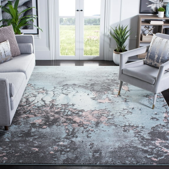 Safavieh Glacier Nazca Geometric Area Rug, Blue/Pink, 10'6" x 14'