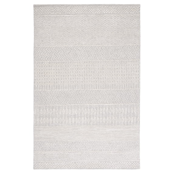 SAFAVIEH Glamour Andreas Geometric Area Rug, Grey/Ivory, 4' x 6'
